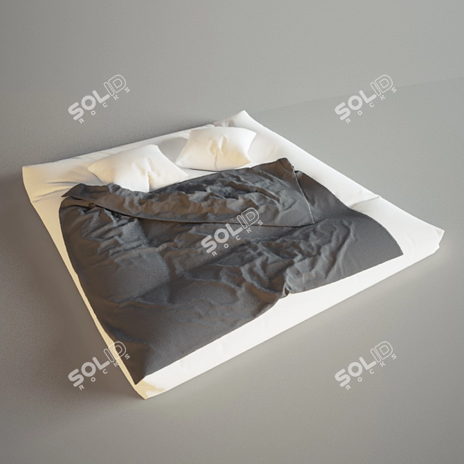 Japanese Futon Mattress 3D model image 1