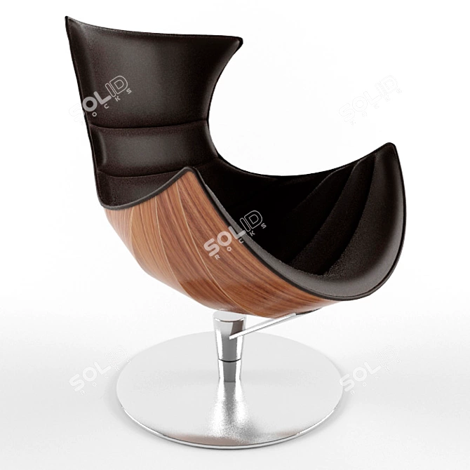 Luxe Lobster Lounge Chair 3D model image 1