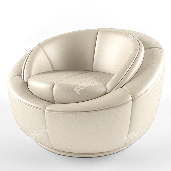 Sleek Modern Armchair: Roche Bobois Grand Voile 3D model image 1