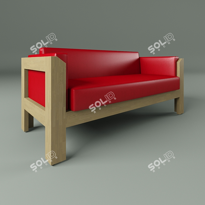 Title: Sandalyeci Wooden Modern Chair 3D model image 1
