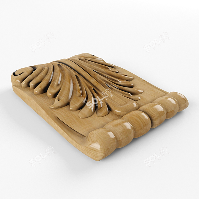 Title: Ornate Carved Bracket 3D model image 1