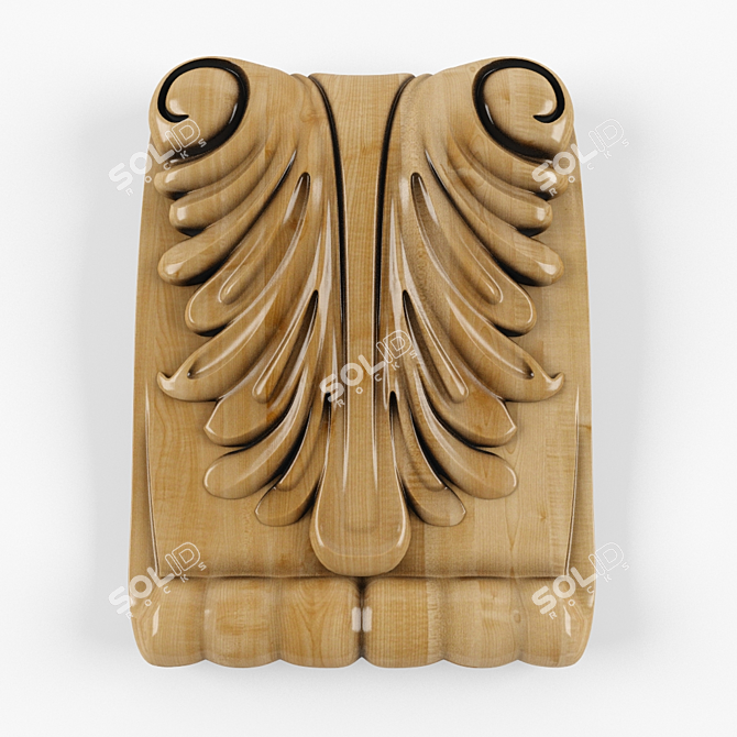 Title: Ornate Carved Bracket 3D model image 2