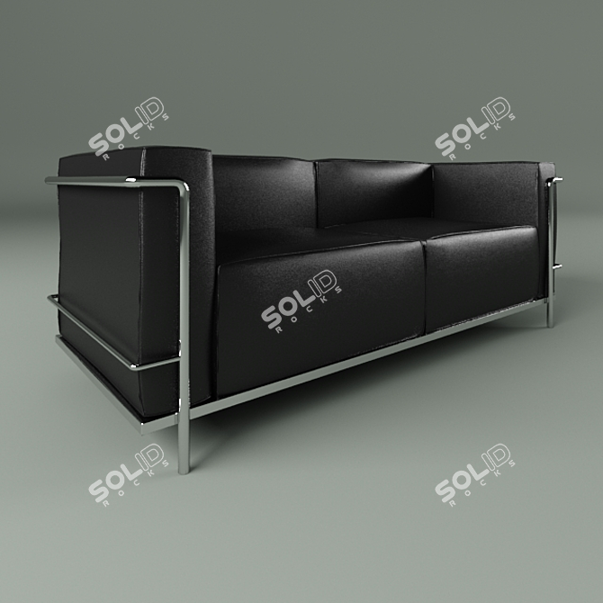 Elegant LC3 Cassina Sofa 3D model image 1