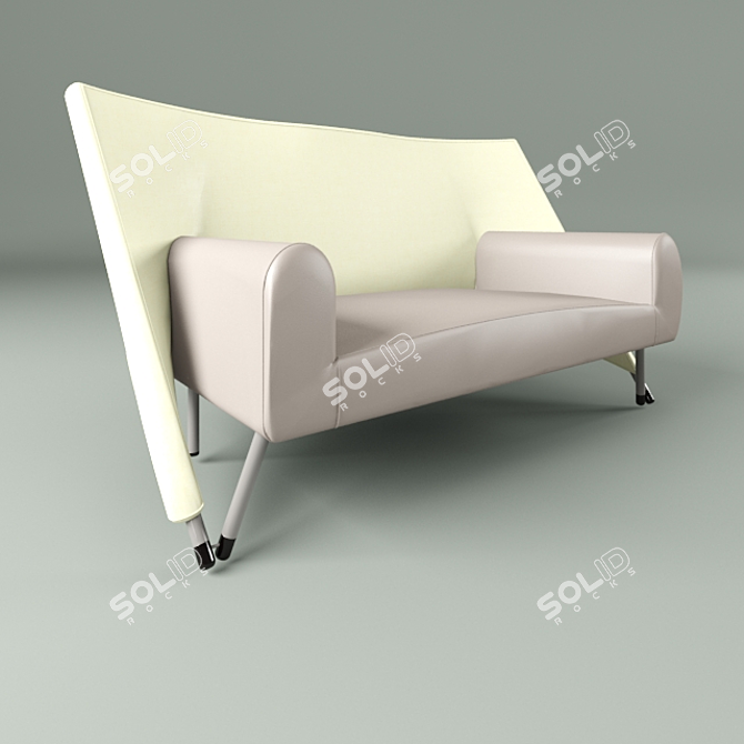 Asymmetric Torso Sofa 3D model image 1