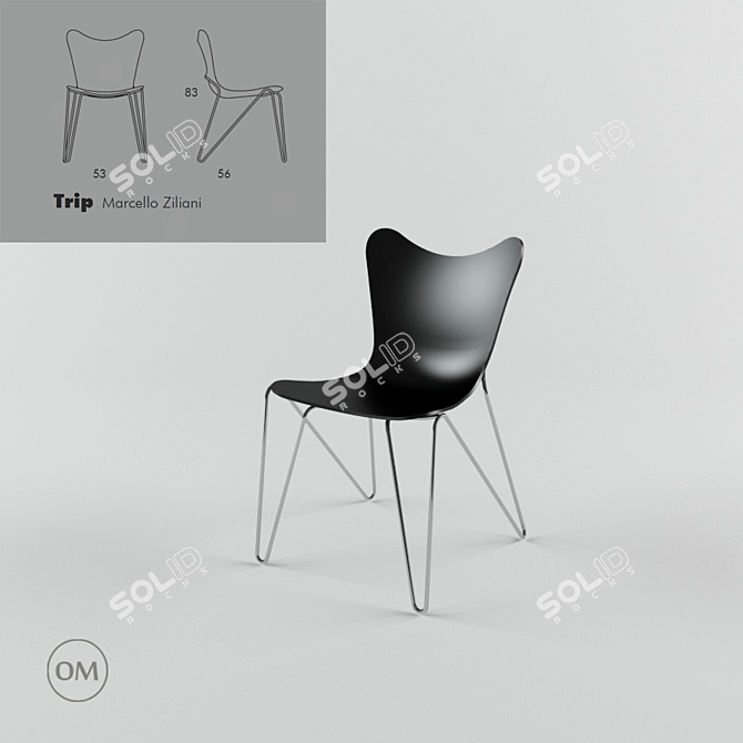 Casprini Trip Chair 3D model image 1