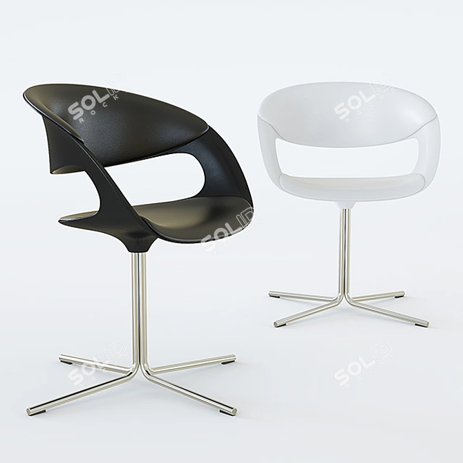 Minimalist German-made Walter Knoll Lox Chair 3D model image 3