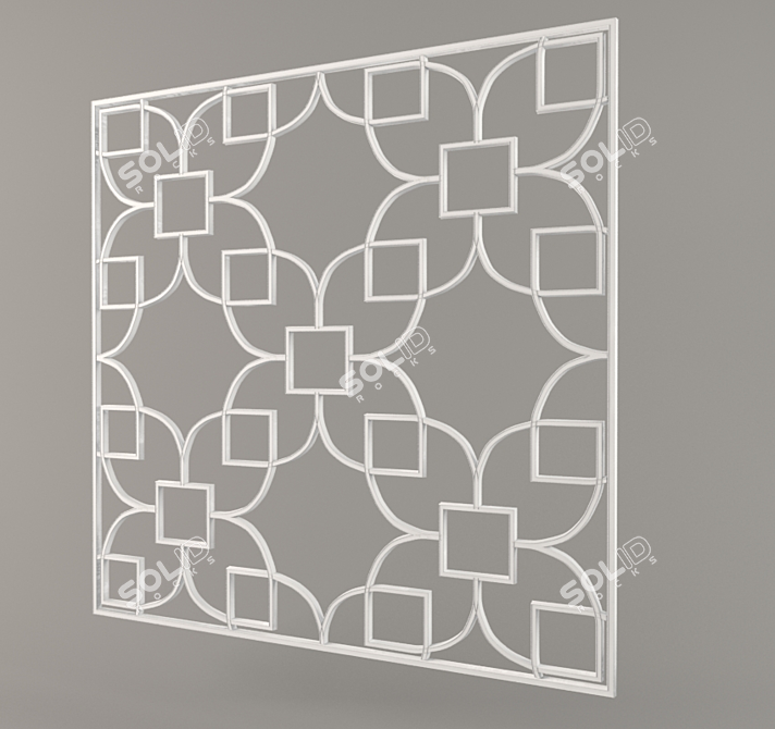 Elegant Ceiling Panel: 2280x2280mm 3D model image 2