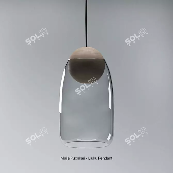 Elegant Liuku Pendant - Maija Puoskari 3D model image 1