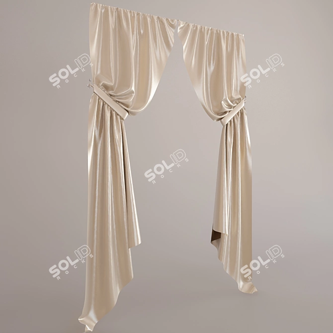 Elegant Drapes for Your Home 3D model image 1