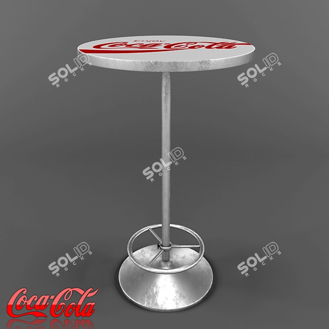 Coca Cola Bar Table 3D model image 1