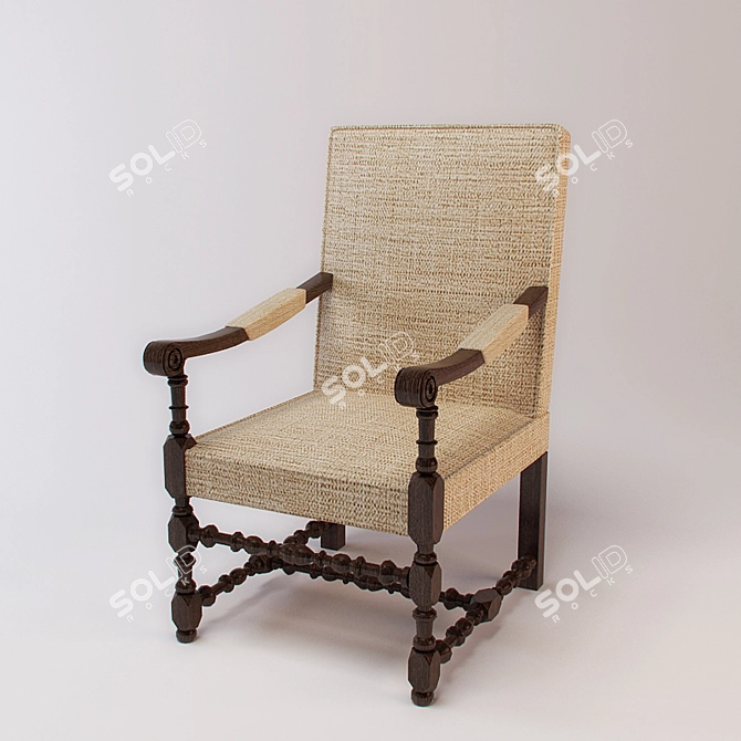 Luxury Ralph Lauren Armchair 3D model image 1