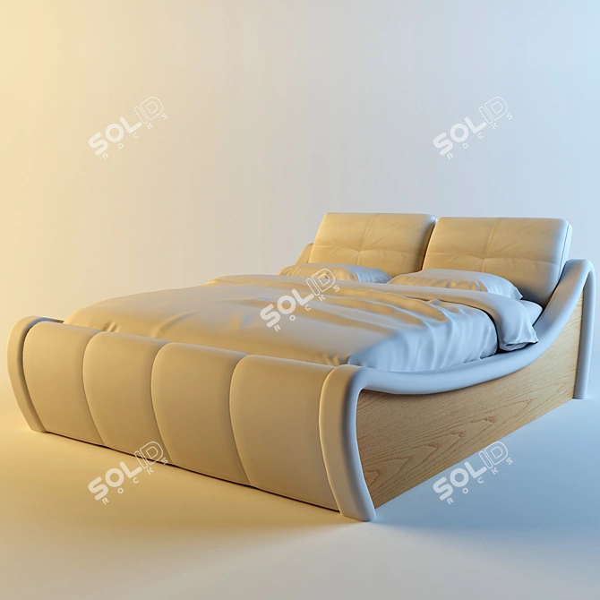 Revolutionary Paged New Age Bed 3D model image 1