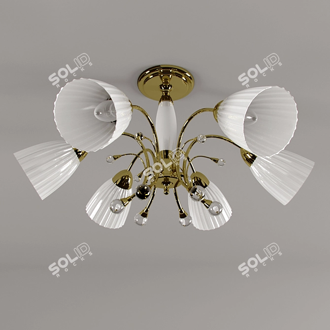 Elegance in Light: Charming Chandelier 3D model image 1