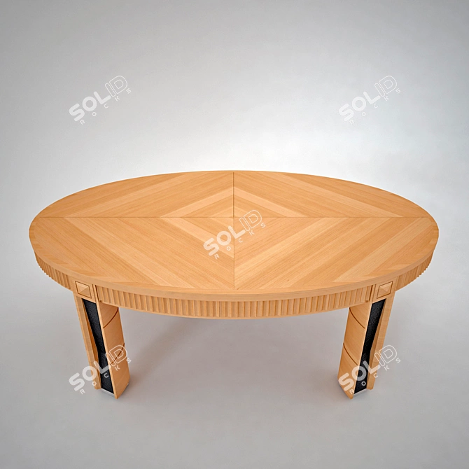 Elegant Dining Table - 210x130x75cm 3D model image 3