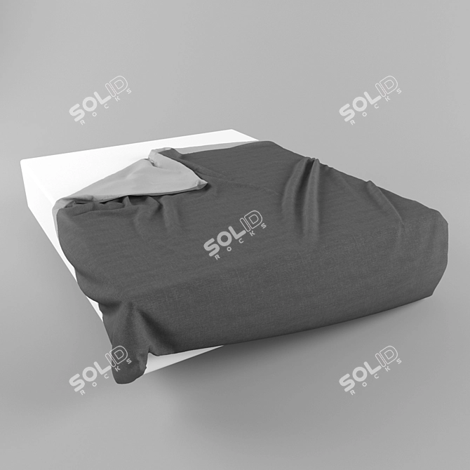 Bedspread with Textures 3D model image 1