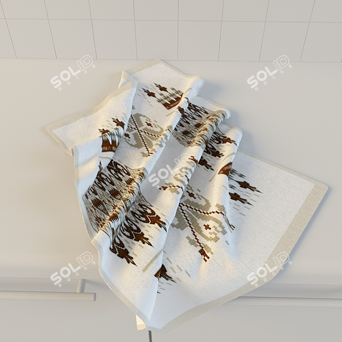 Absorbent Kitchen Towels 3D model image 3