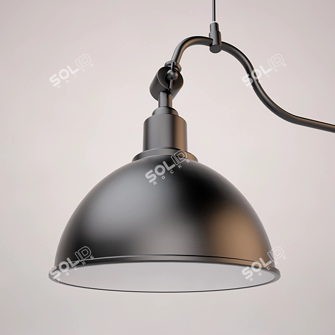 Elegant Ekelund Ceiling Chandelier 3D model image 2