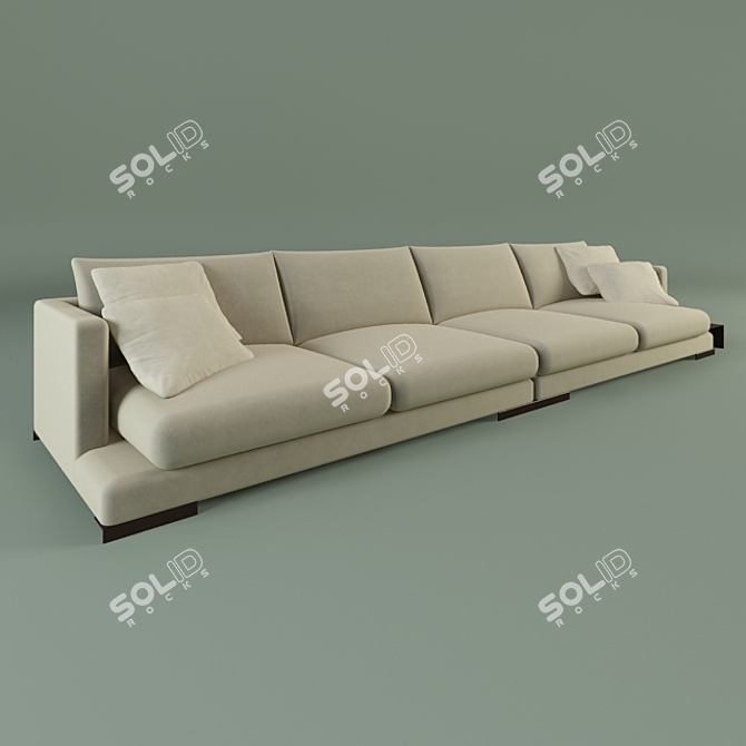 Plush Comfort Lancaster Sofa 3D model image 1