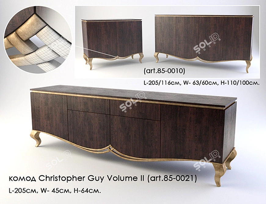 Elegant Drawer Collection by Christopher Guy 3D model image 1
