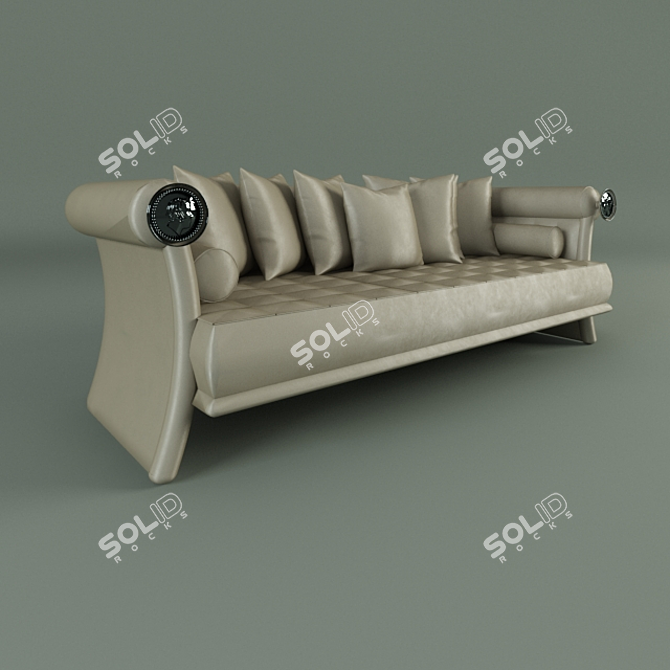 Caesar Visionnaire Velvet Armchair 3D model image 1