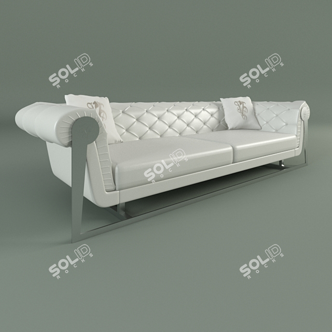 Visionnaire Leather Sofa 3D model image 1