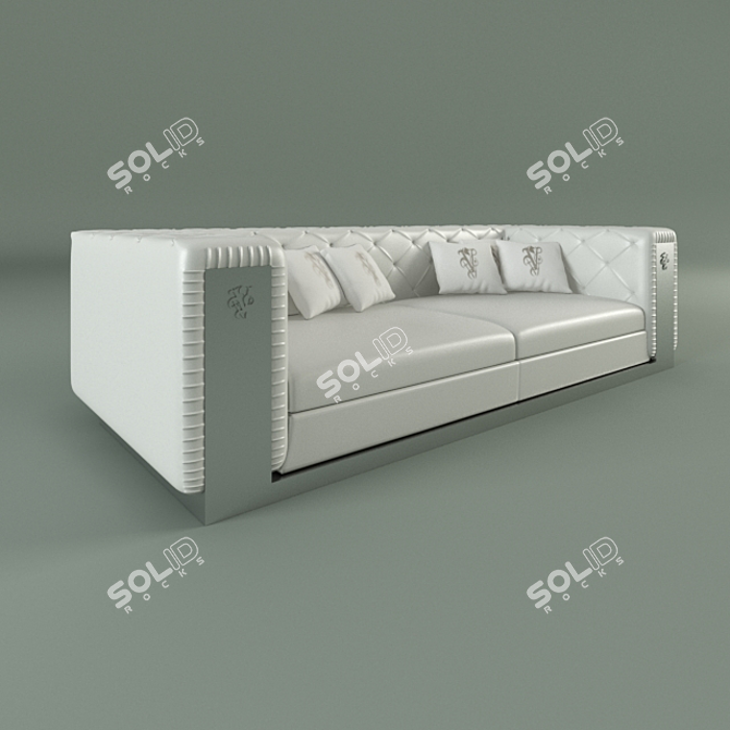 Visionnaire Leather Chester Sofa 3D model image 1