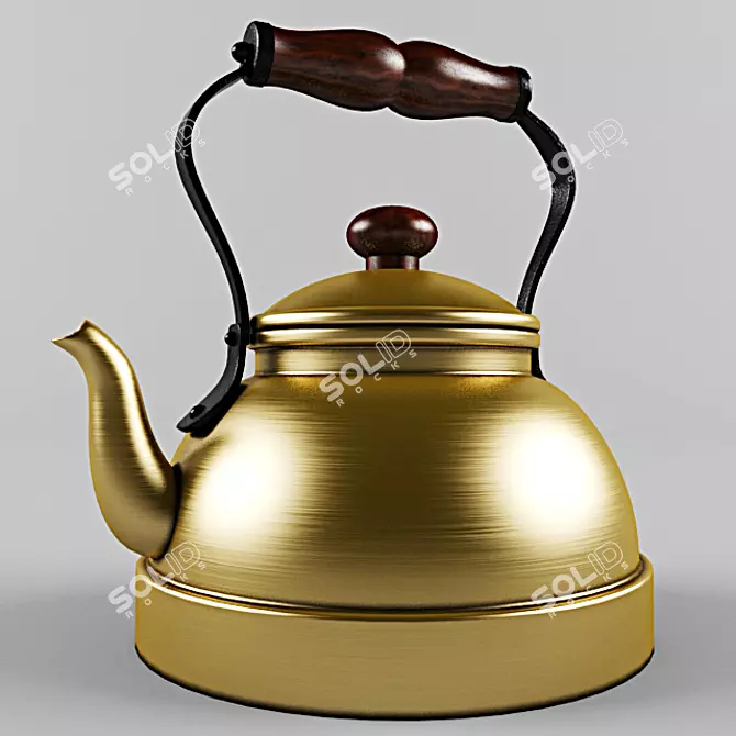 Classic Kettle - 19000 Polygons 3D model image 1
