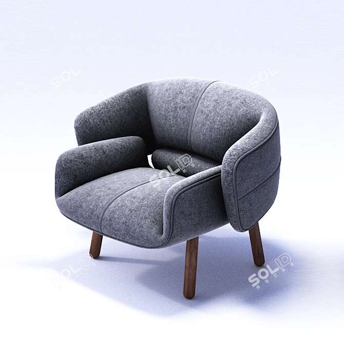 Fusion Armchair: Sleek and Stylish Comfort 3D model image 1