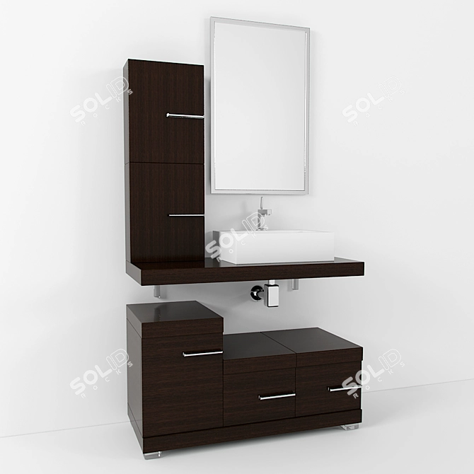 Modern INVE 107 Wardrobe Set 3D model image 1