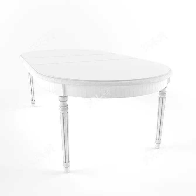 Elegant 2013 CURATIONS Dining Table 3D model image 2