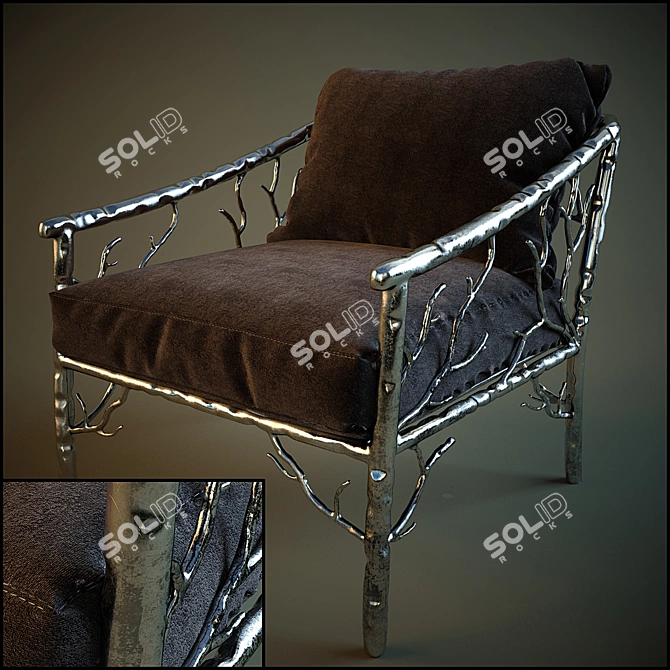 Hiver Armchair 3D model image 1