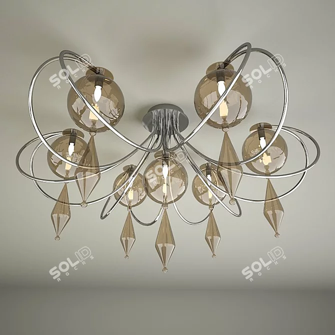 Luxurious Ceiling Light: Cangini Tucci Globo 3D model image 1