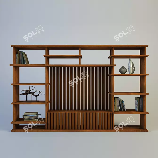 Modular Wall TV Stand 3D model image 1