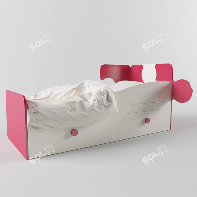 ARTTO Pazl Children's Cot 3D model image 1