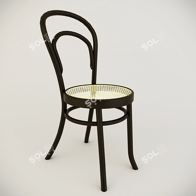 Classic Wood Chair: Simple Elegance 3D model image 1