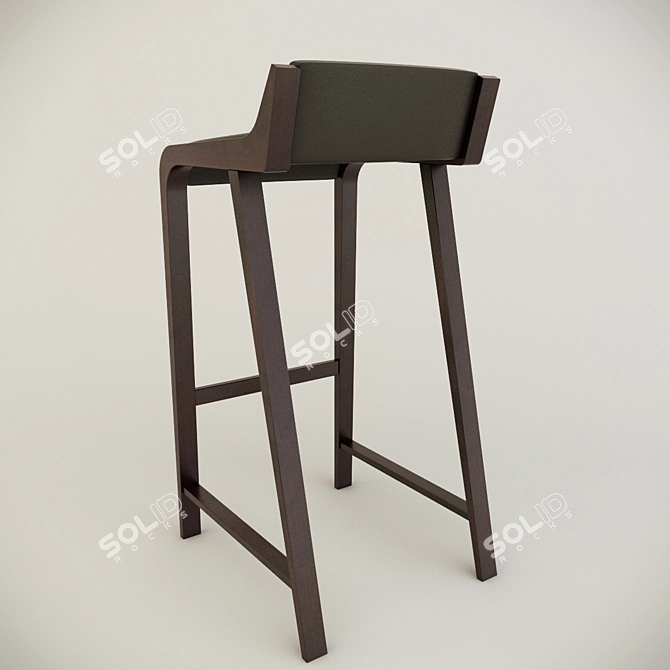 Modern Bar Stool – Sleek Design 3D model image 2