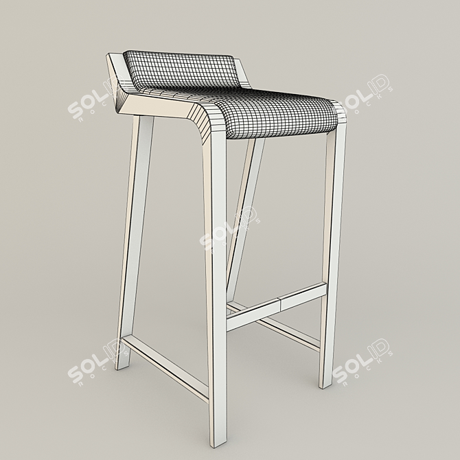 Modern Bar Stool – Sleek Design 3D model image 3