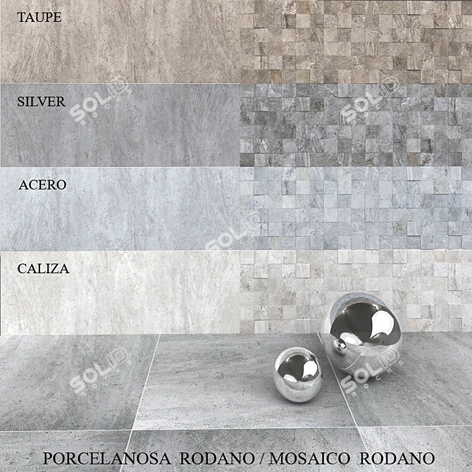 Porcelanosa Rodano Mosaic: Stylish Collection 2014 3D model image 1