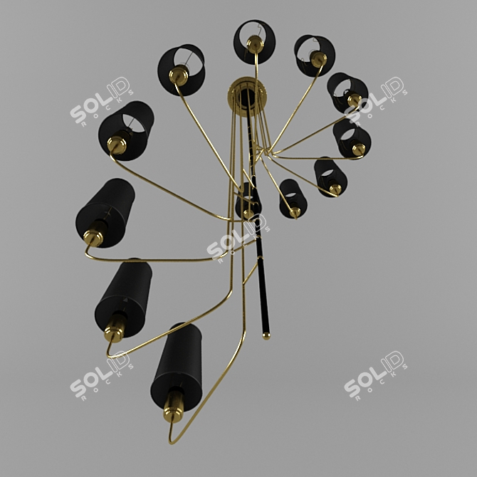 Elegant Umos Chandelier - 0388-3d 3D model image 3