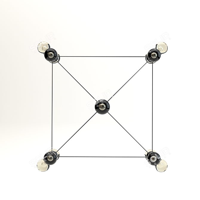 Elegant Bole Chandelier 3D model image 3