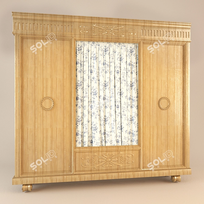 Retro Chic Wardrobe 3D model image 1