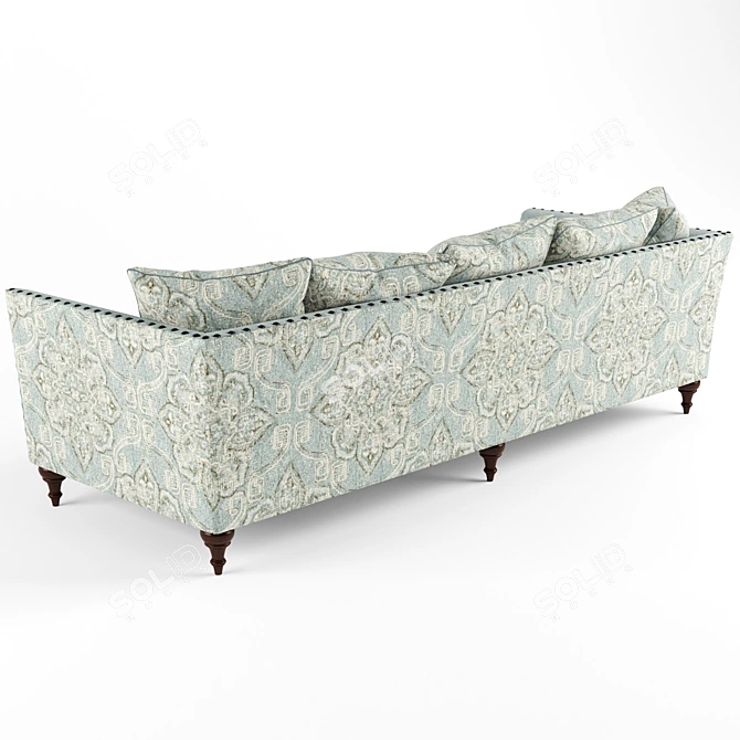 Elegant Victory Classic Sofa 3D model image 2