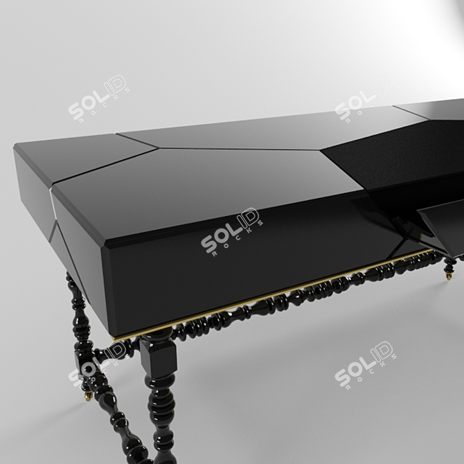 Elegant Writing Desk by Boca do Lobo 3D model image 2
