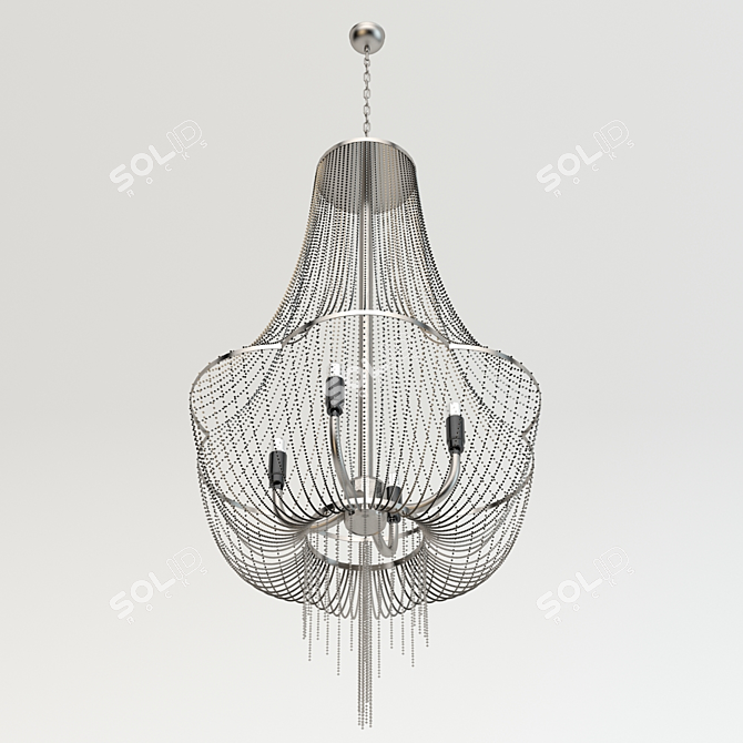 Vintage Chain Chandelier 3D model image 2