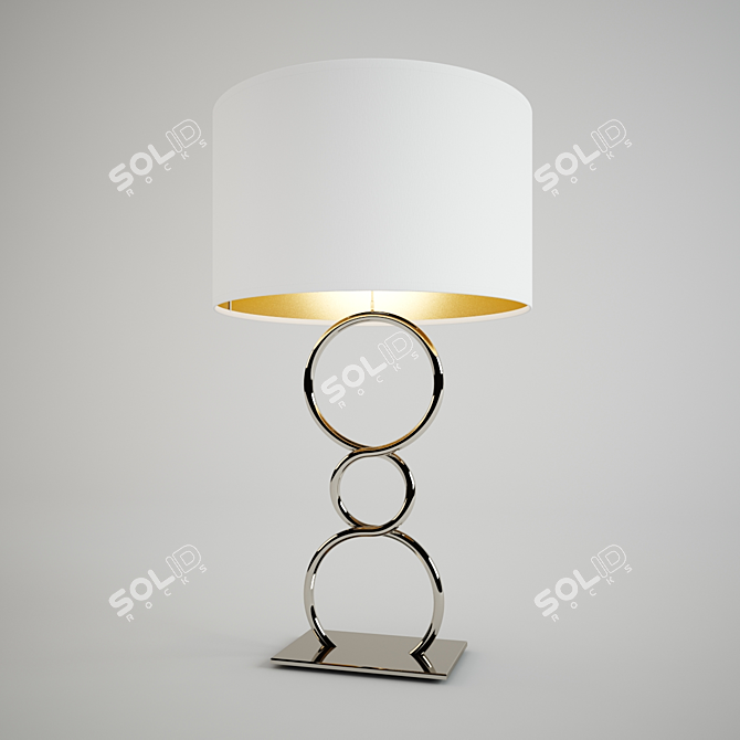 Sleek Monochrome Circular Design 3D model image 1