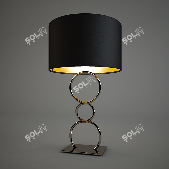 Sleek Monochrome Circular Design 3D model image 2