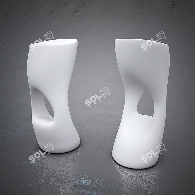 Glowing Bar Stool 3D model image 1