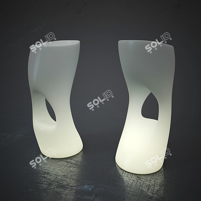 Glowing Bar Stool 3D model image 2