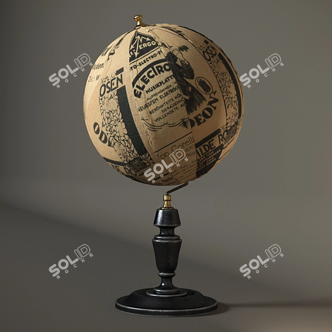 Classic Globe Decor Piece - 450mm 3D model image 1