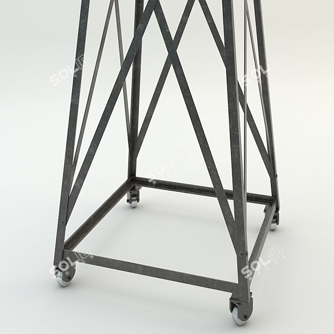  Elegant Metal Coat Hanger 3D model image 3
